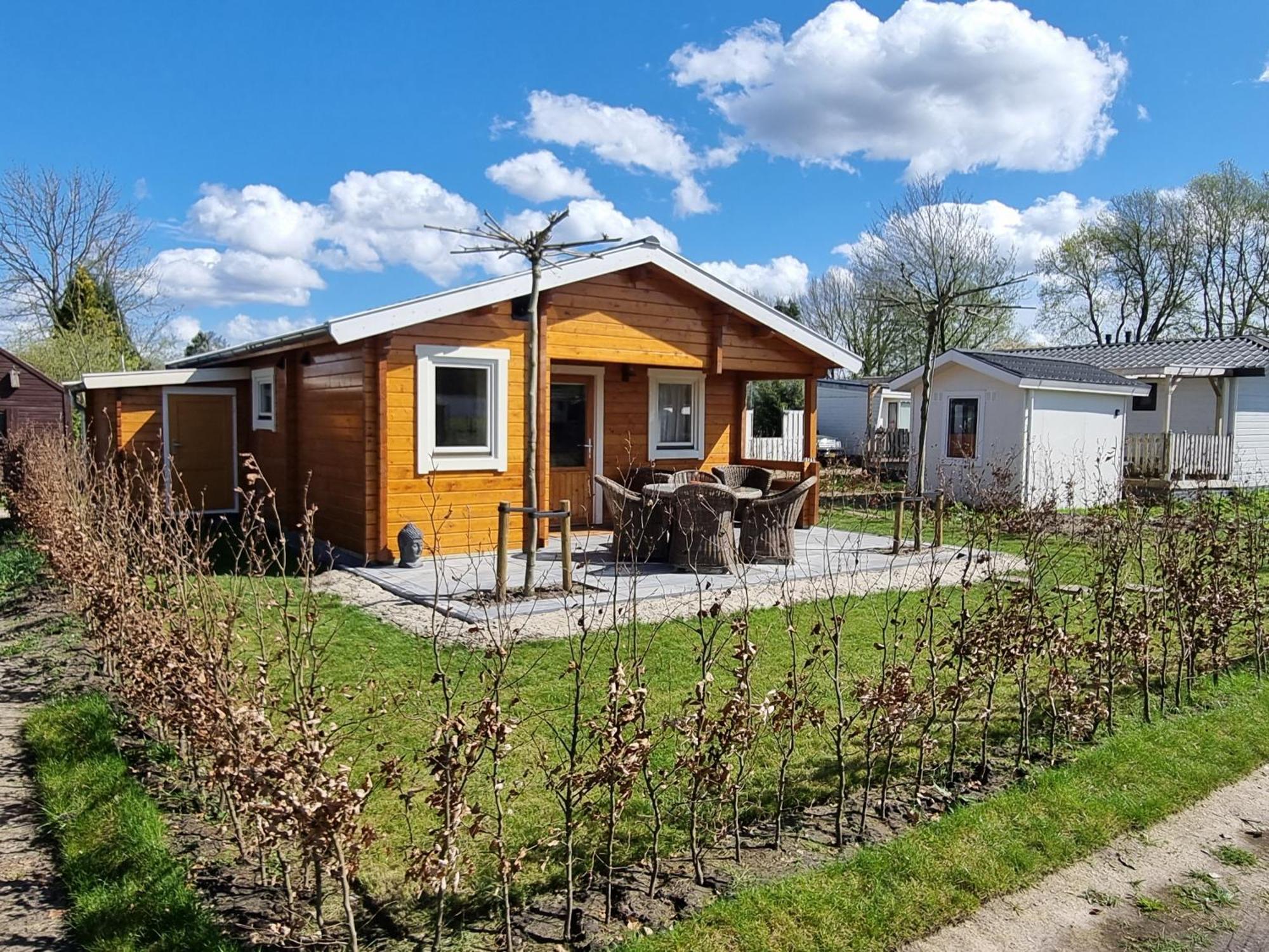 Nieuw - Luxe Blokhut Chalet In Bosrijke Omgeving Anloo Esterno foto